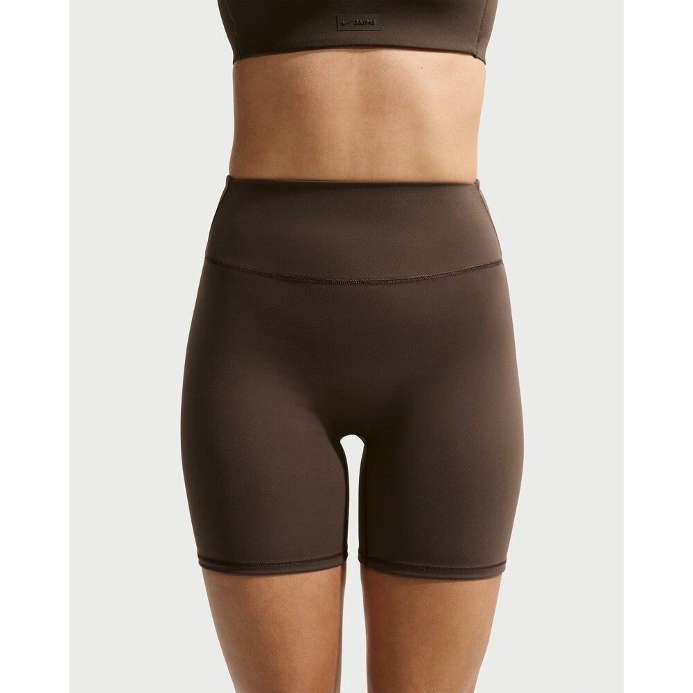 Nike x SKIMS Matte 5” Biker Shorts Dark Sepia Brown High Waist BO-BKS-7022W